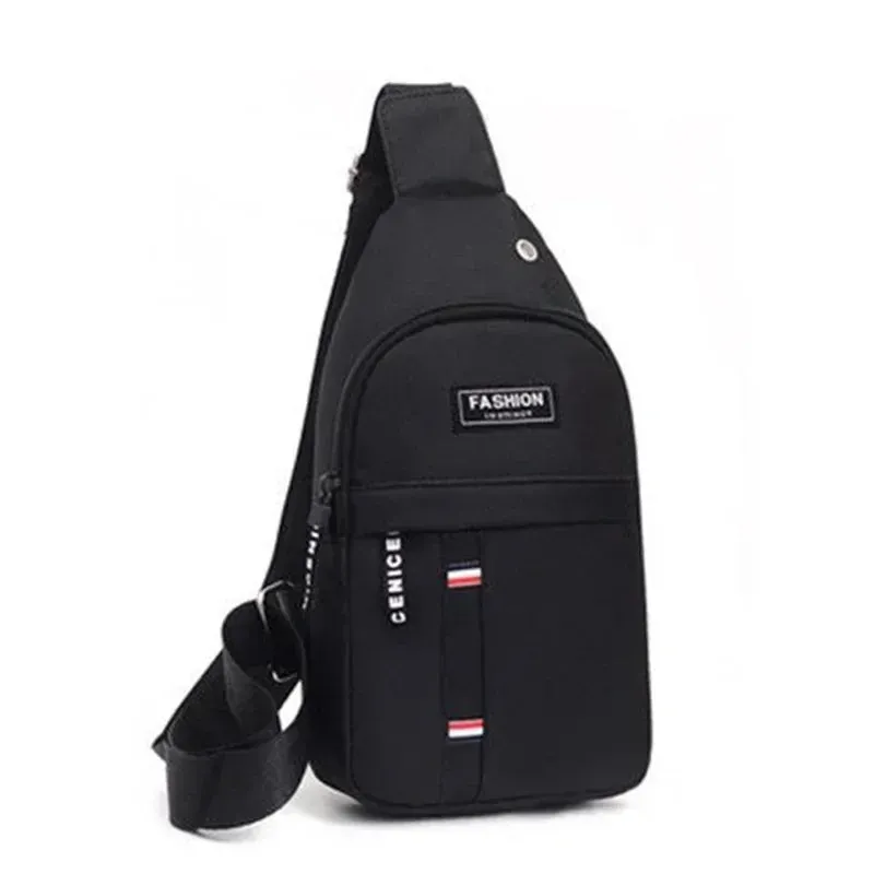Nylon Shoulder Bag Chest Bag For Men Outdoor Casual Fanny Pack Small Satchel Canva Handbag Zipper Messenger Fashion Bags