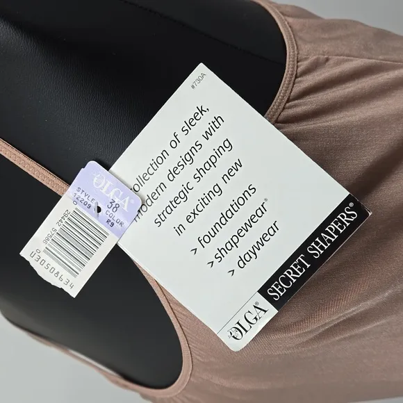 Olga Secret Shapers Foundation Shapewear Daywear Beige Tan Size 38