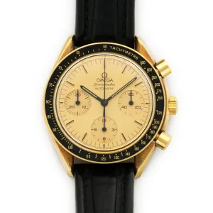 Omega Yellow Gold Speedmaster Strap Watch