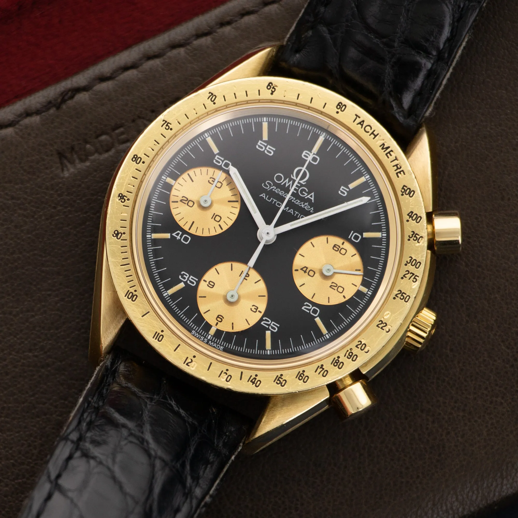 Omega Yellow Gold Speedmaster Watch