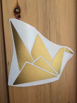 Origami Swan Vinyl Decal