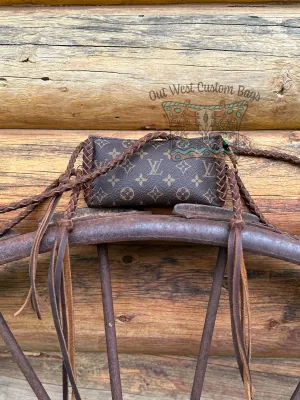 Out West GM Pouch Wristlet/Crossbody Revamped Leather Braiding