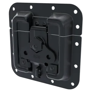 Pad lockable Protective Surface Mount Latch, Black