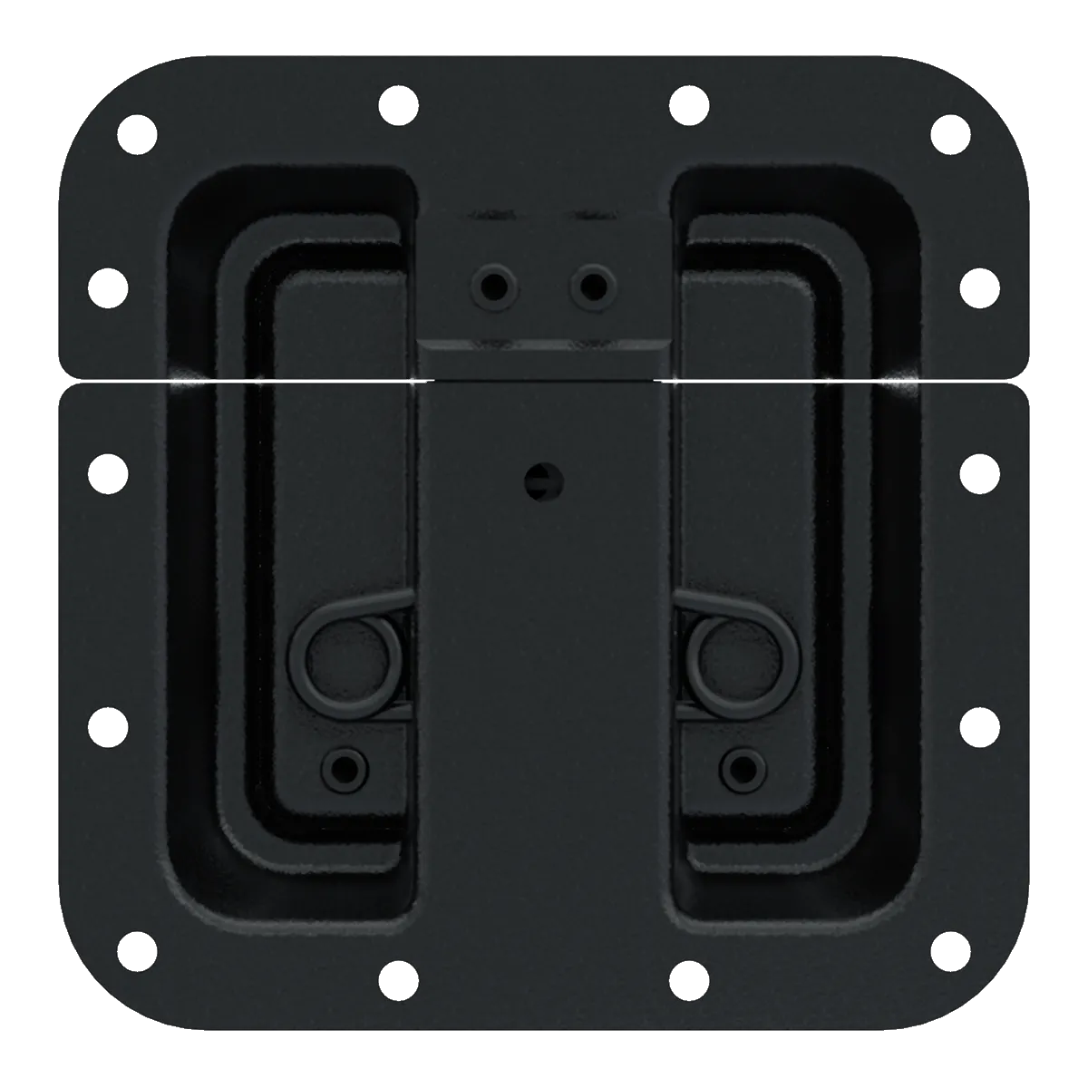 Pad lockable Protective Surface Mount Latch, Black
