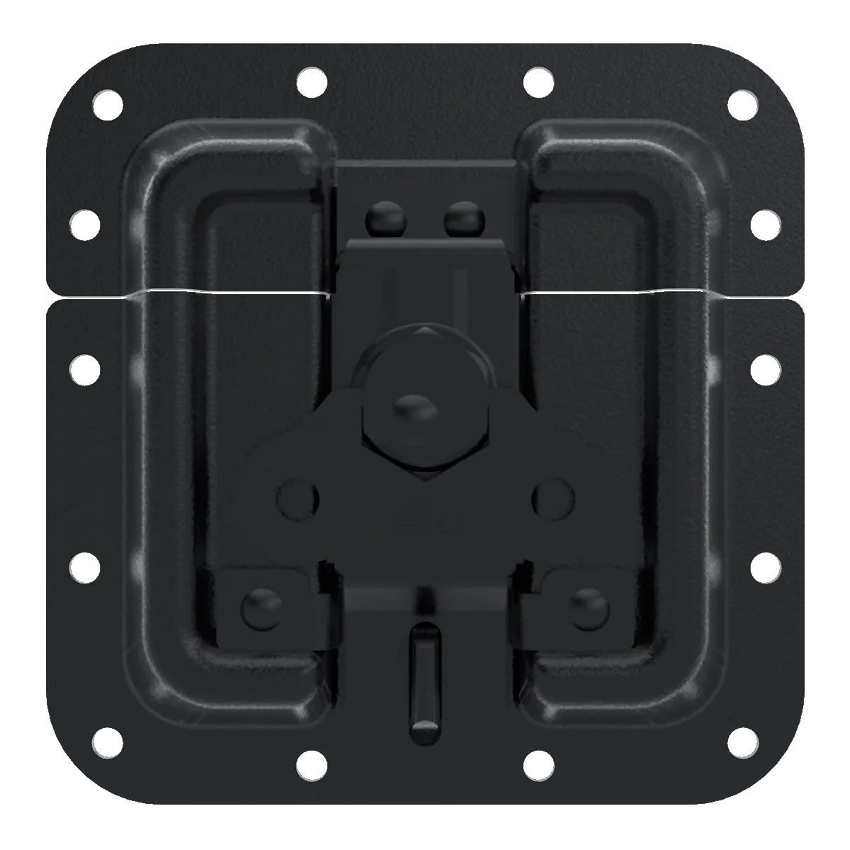 Pad lockable Protective Surface Mount Latch, Black