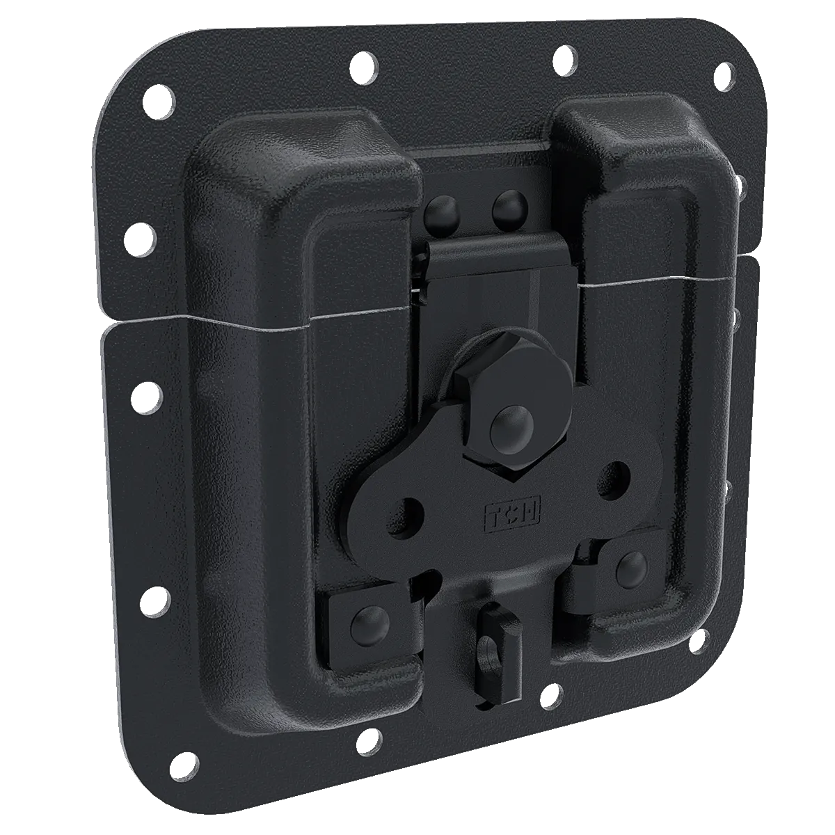 Pad lockable Protective Surface Mount Latch, Black