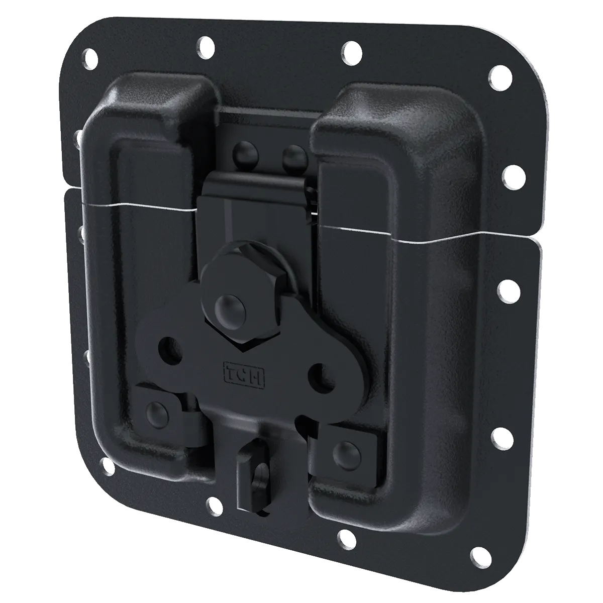 Pad lockable Protective Surface Mount Latch, Black