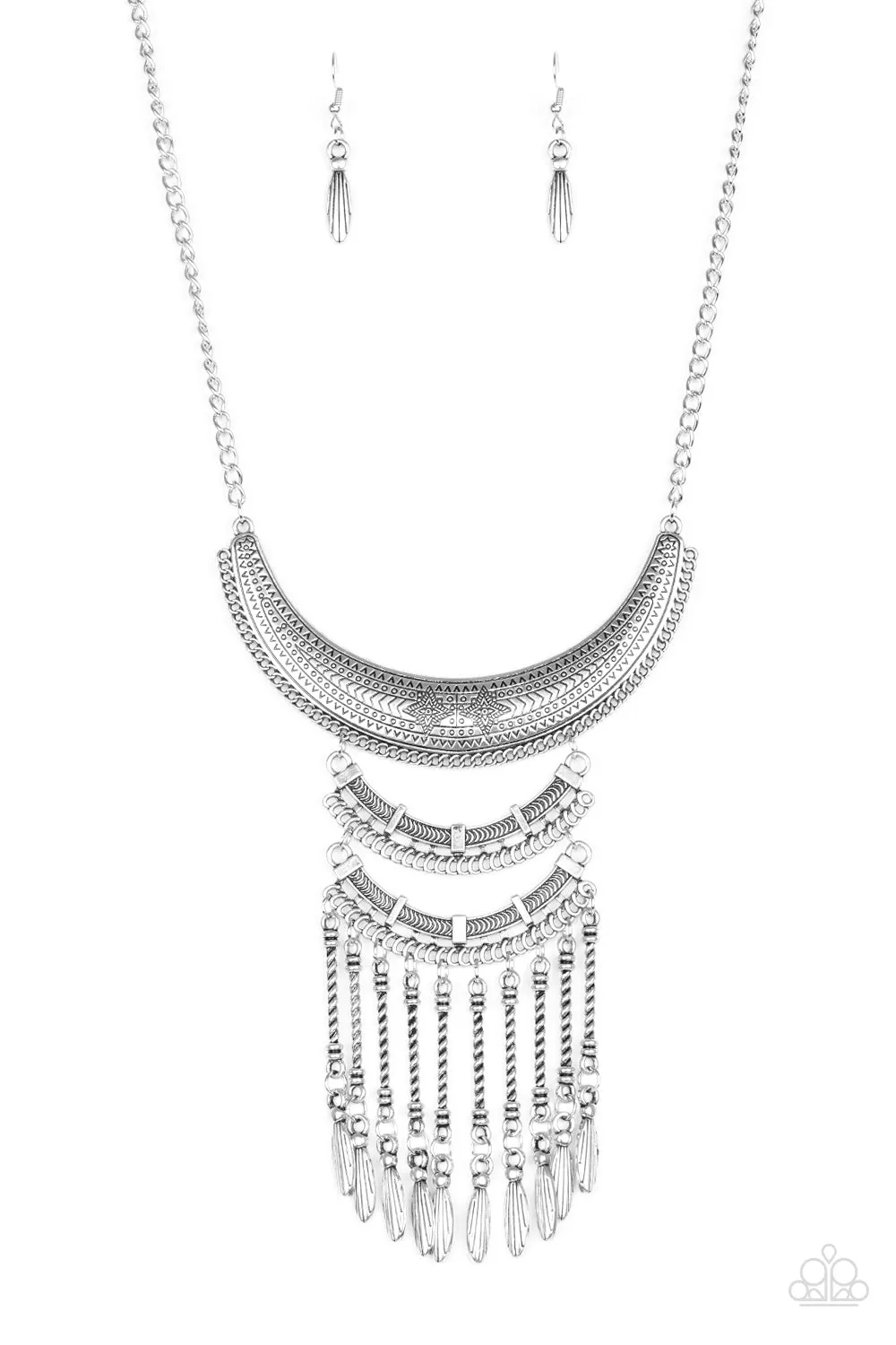 Paparazzi Accessories - Eastern Empress - Silver Necklace