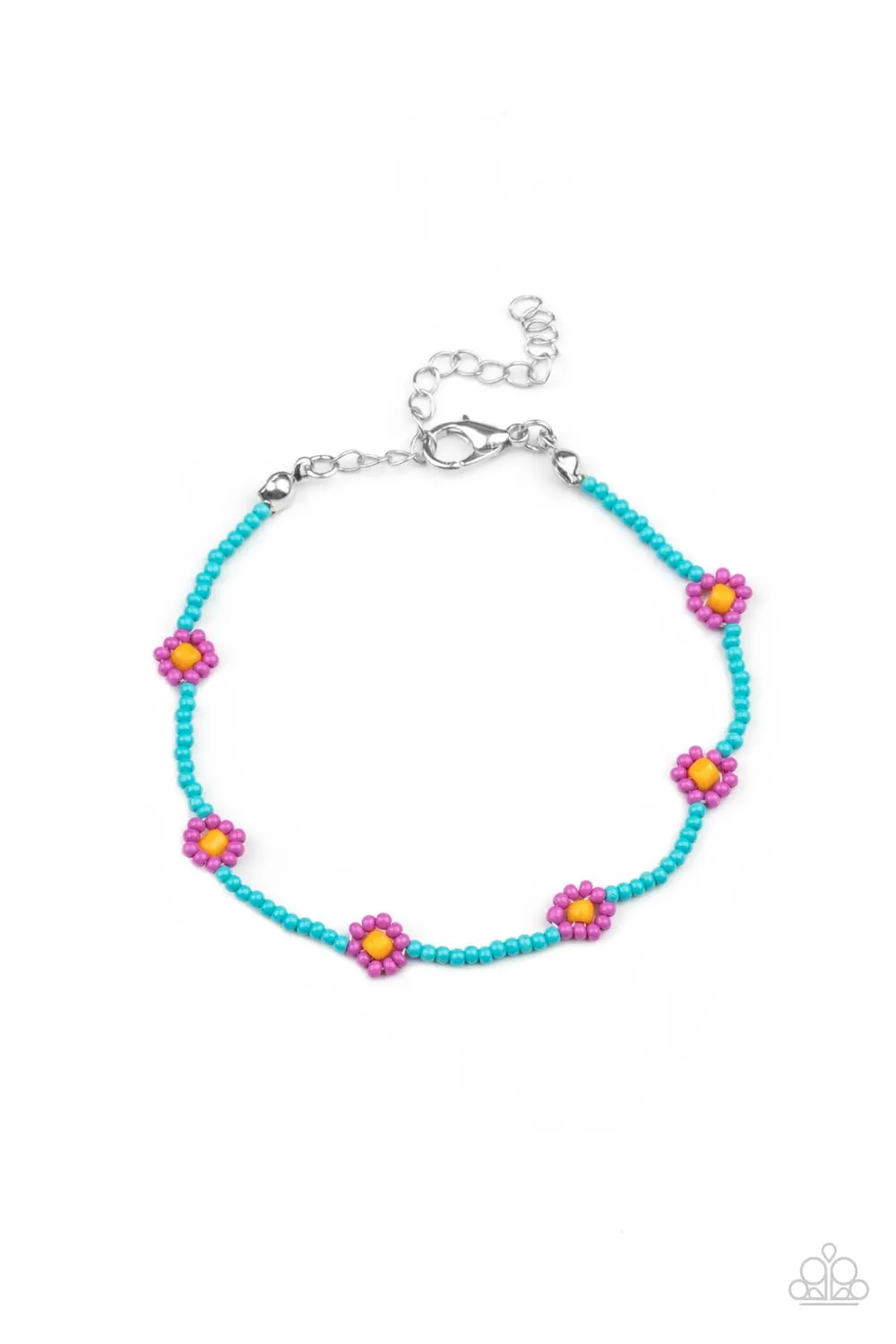 Paparazzi - Camp Flower Power - Purple Bracelet