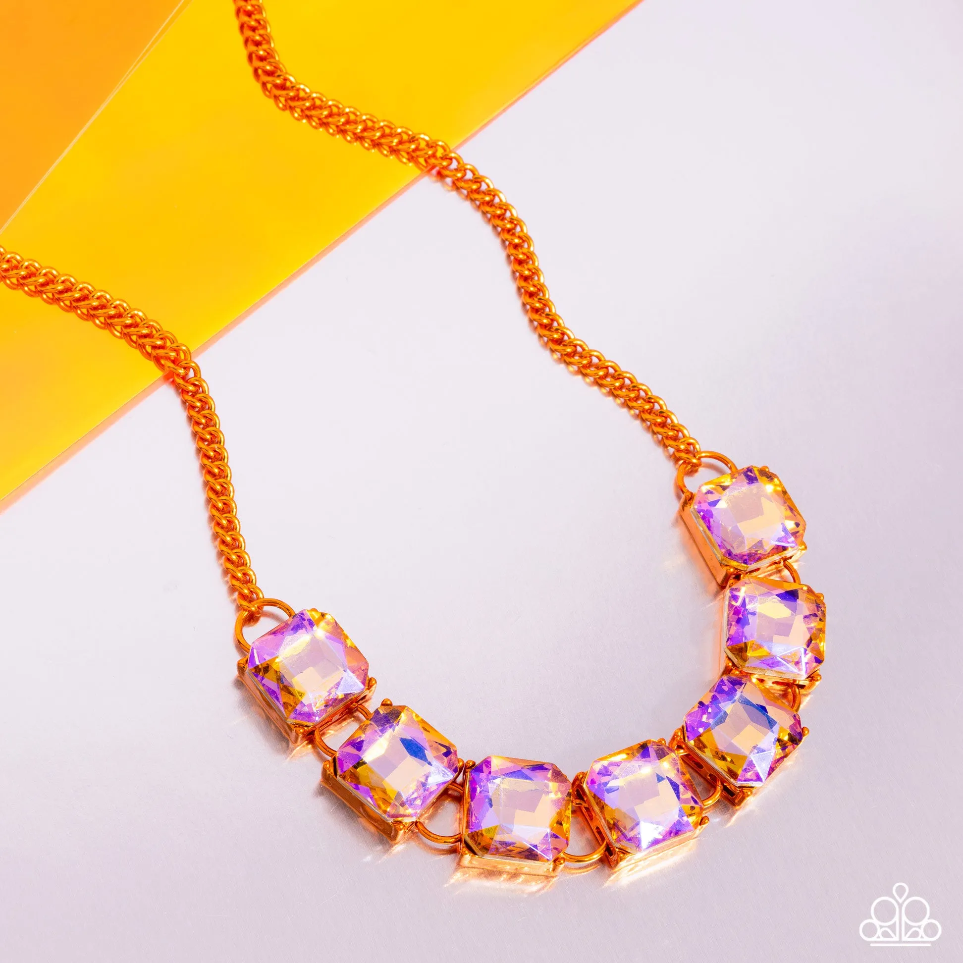 Paparazzi I SQUARE to Secrecy Necklace Orange