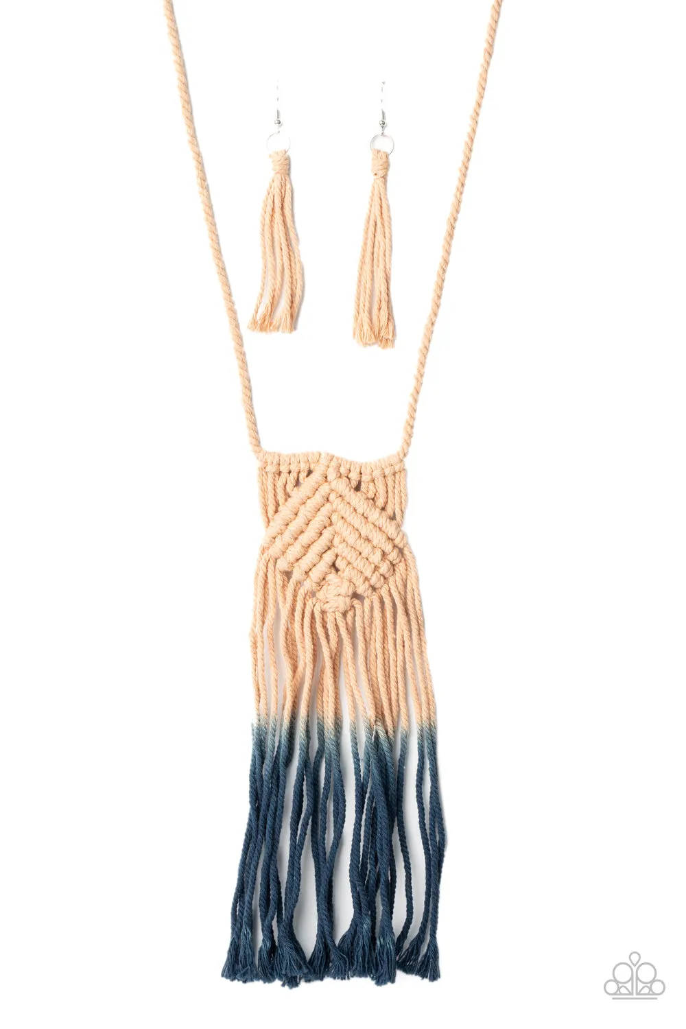 Paparazzi Look At MACRAME Now Necklace Blue