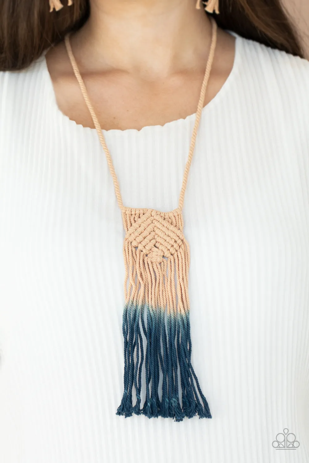 Paparazzi Look At MACRAME Now Necklace Blue