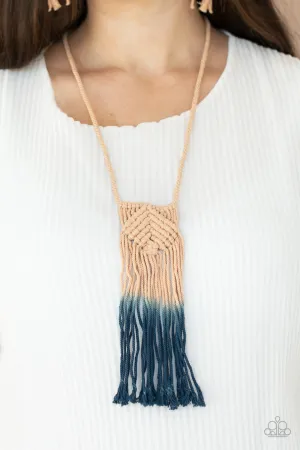 Paparazzi Look At MACRAME Now Necklace Blue
