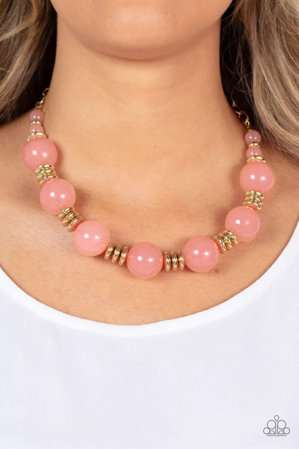 Paparazzi Race to the POP Necklace Pink