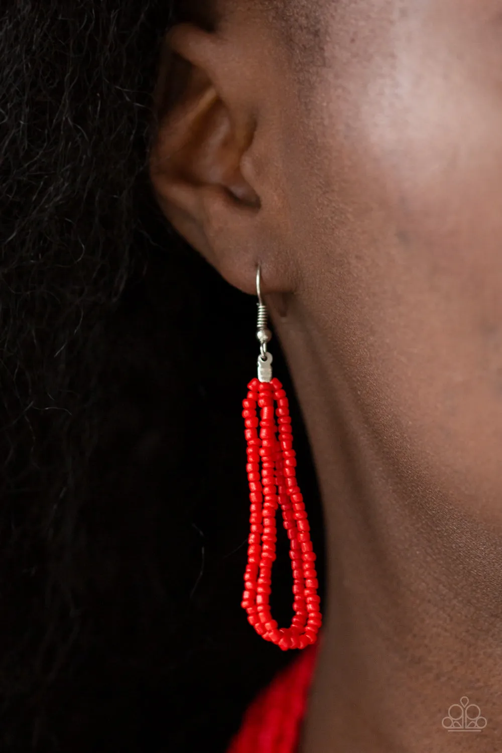 Paparazzi Right As RAINFOREST Necklace Red