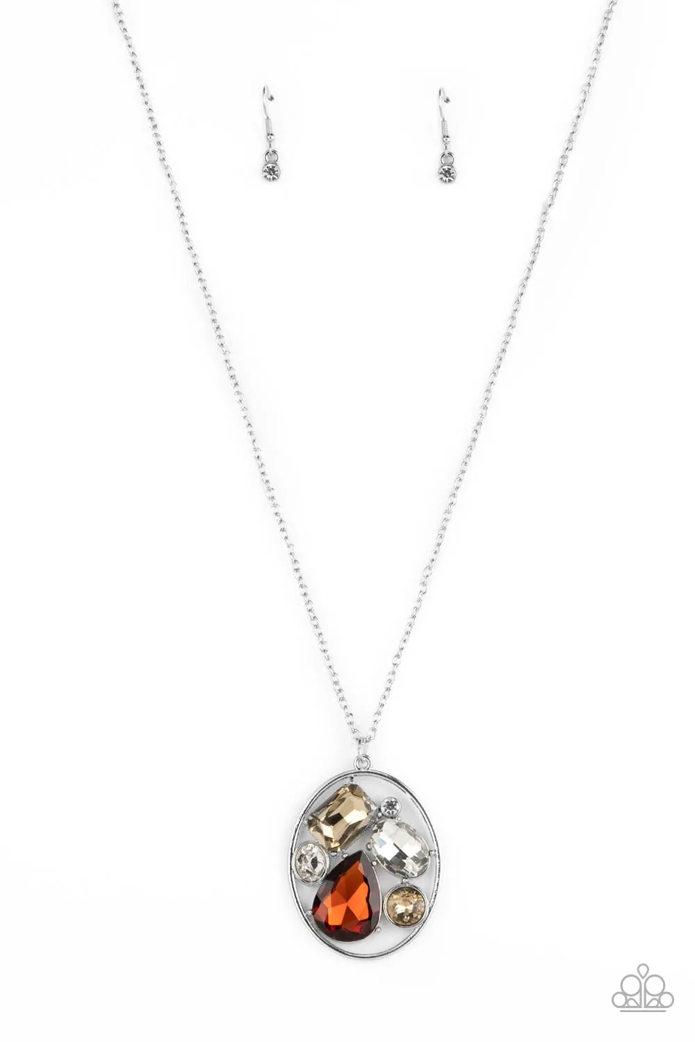 Paparazzi Scandalously Scattered Necklace Brown