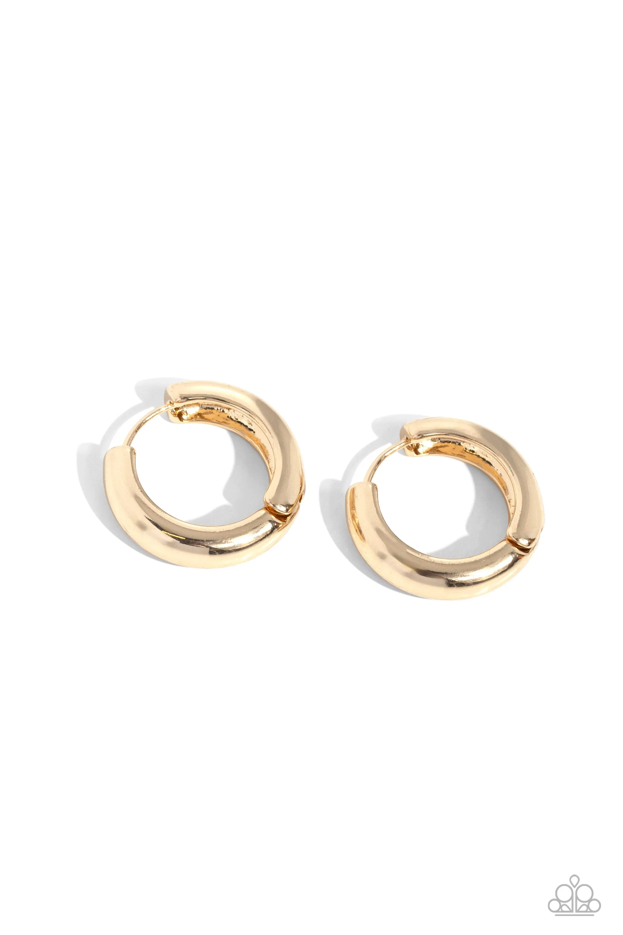 Paparazzi Simply Sinuous - Gold Hoop Earrings
