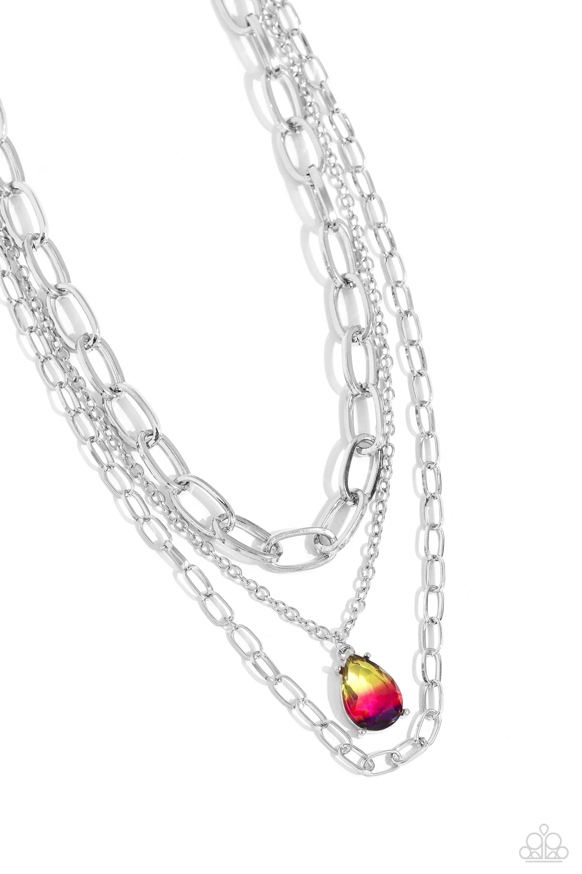 Paparazzi Teardrop Tiers Necklace Multi