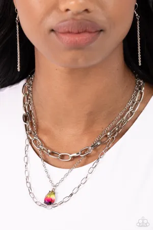 Paparazzi Teardrop Tiers Necklace Multi