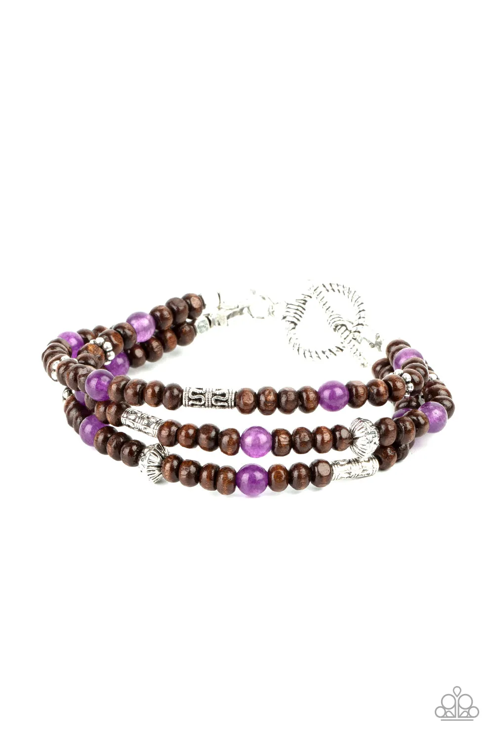 Paparazzi - Woodsy Walkabout - Purple Bracelet