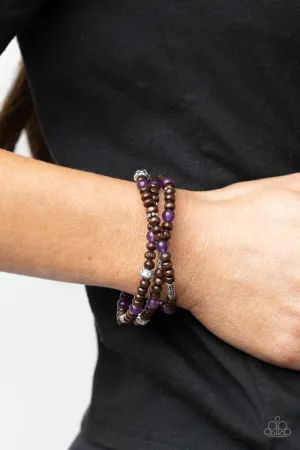 Paparazzi - Woodsy Walkabout - Purple Bracelet