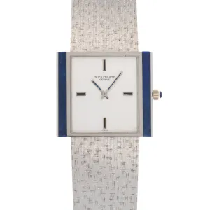 Patek Philippe White Gold Lapis Bracelet Watch Ref. 3578, with Original Hang Tag