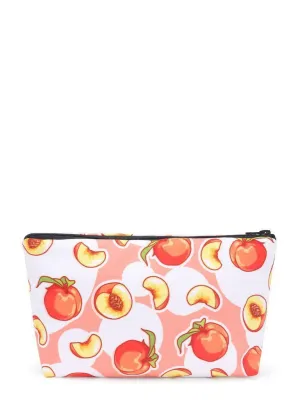Peach Print Cosmetic Pouch