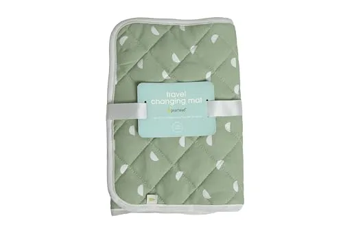 Pearhead Baby Travel Changing Pad, Wipeable and Portable Diaper Changing Mat, Newborn and Infant Changing Pad, Diaper Bag Essential, Sage Green