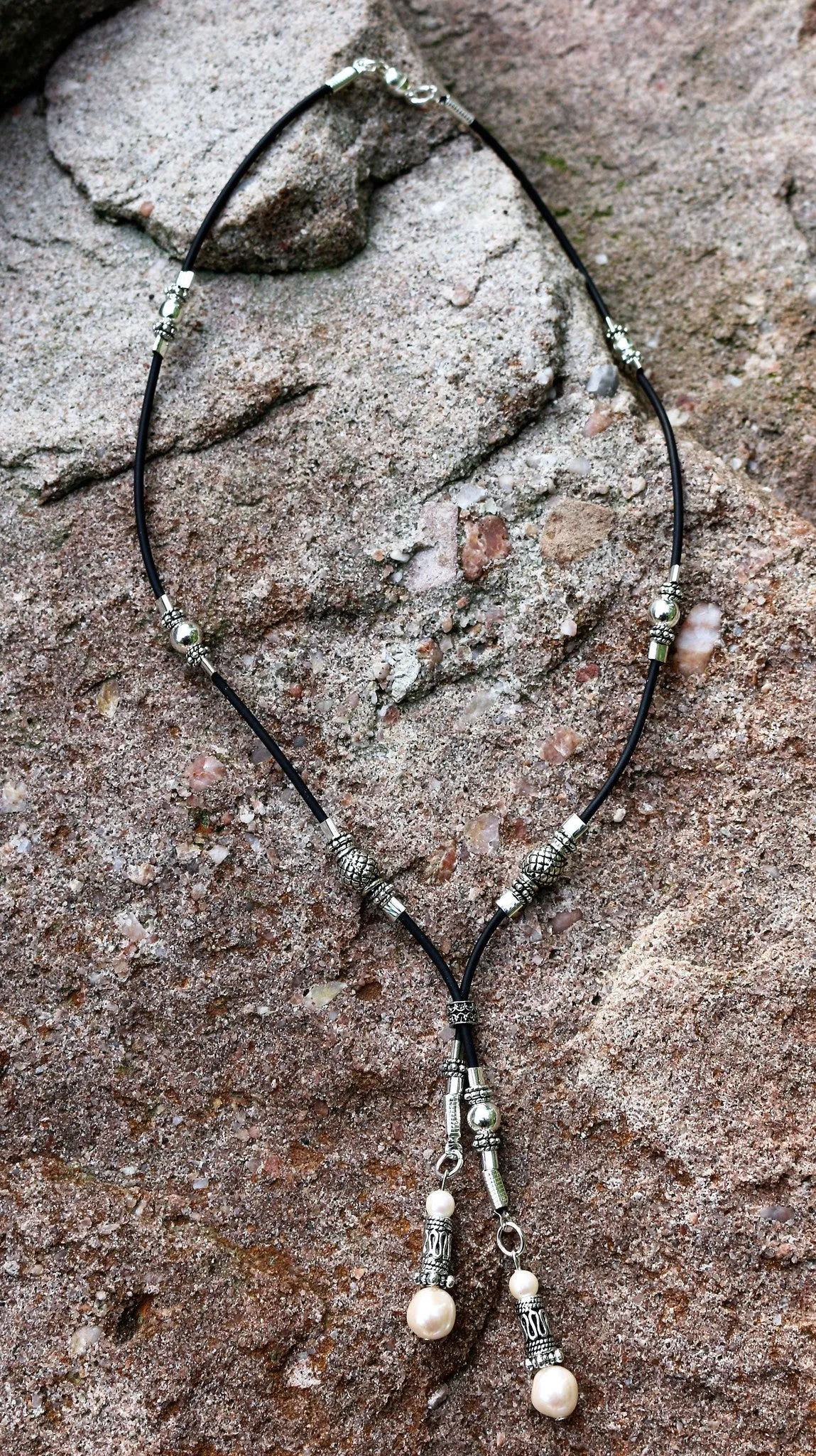 Pearl Lariat Handmade Necklace