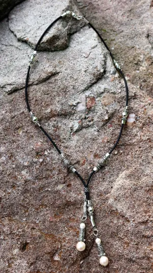 Pearl Lariat Handmade Necklace