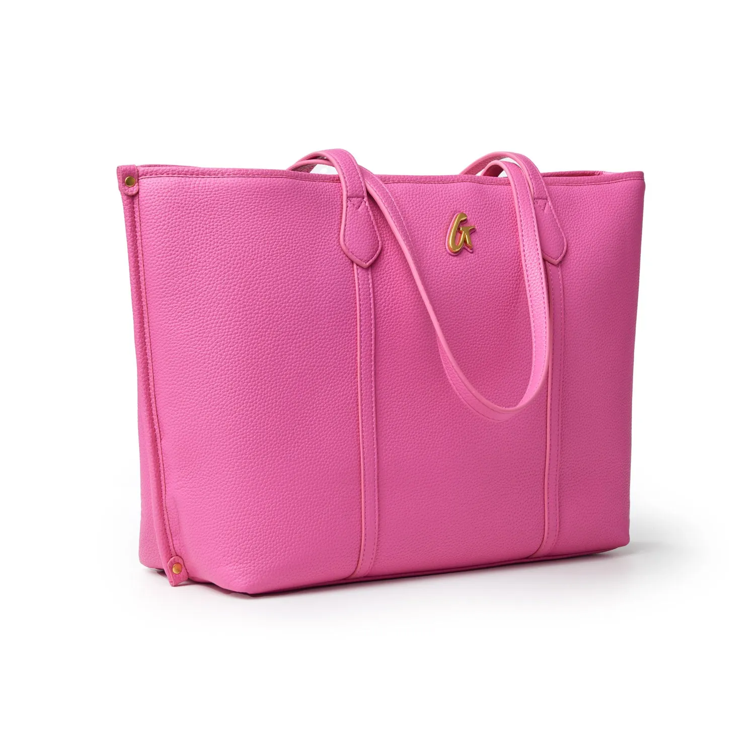 PEBBLE SLEEK TOTE - HOT PINK
