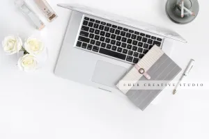Pencils and Roses with Laptop