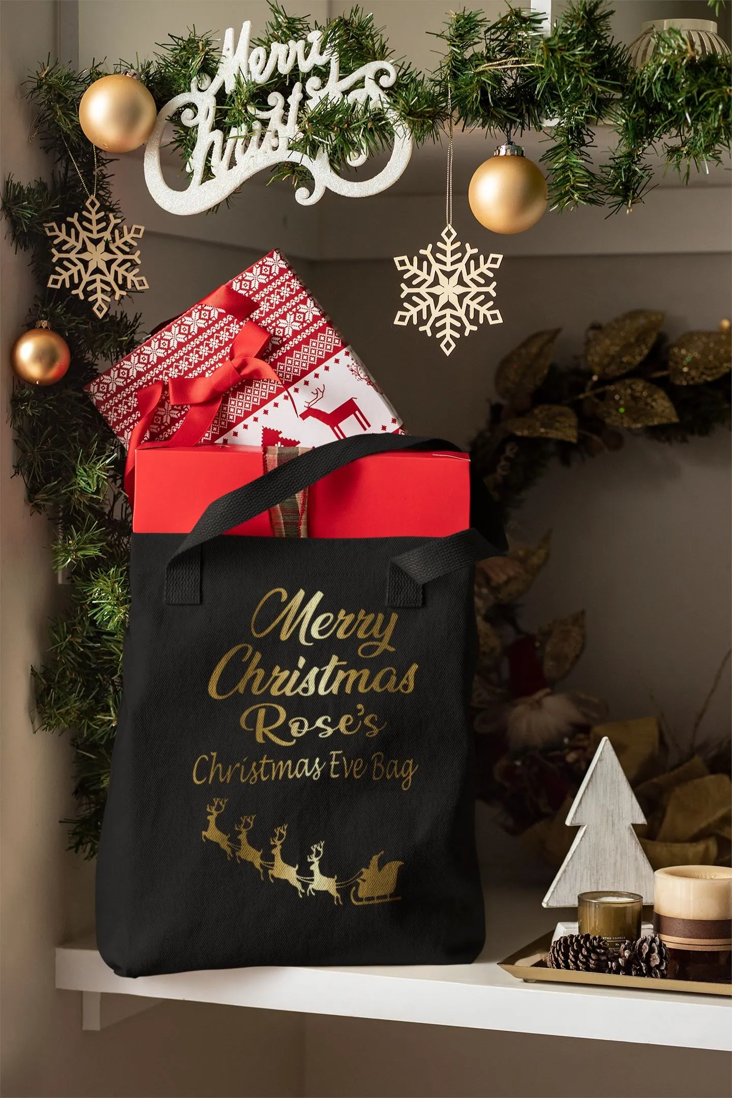 Personalised Christmas Eve Bag