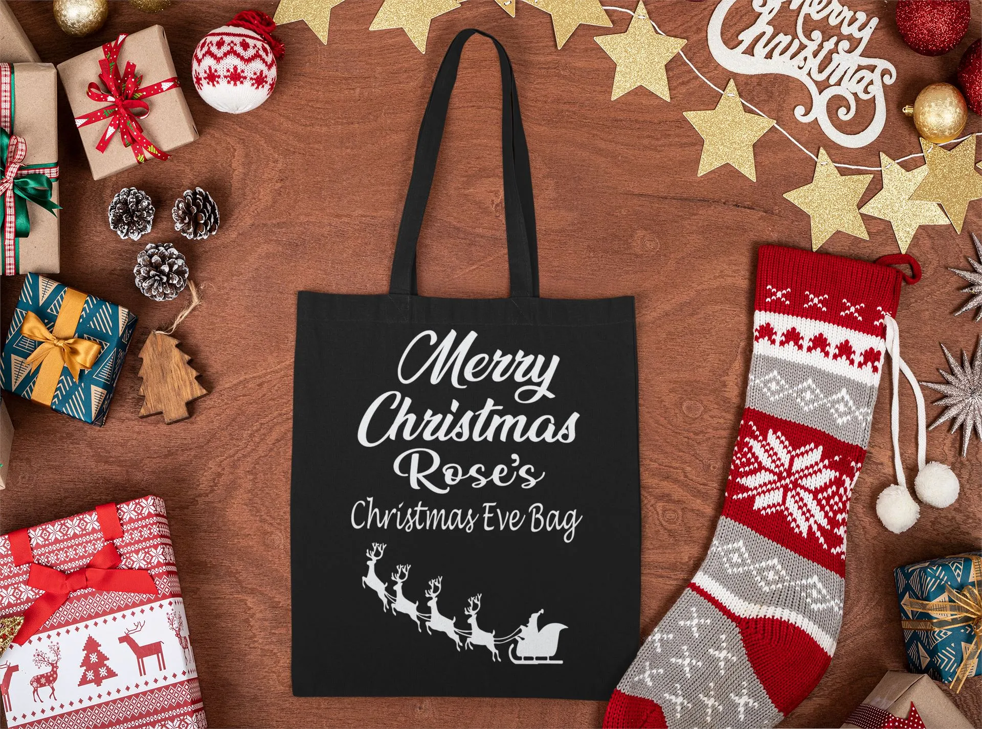 Personalised Christmas Eve Bag