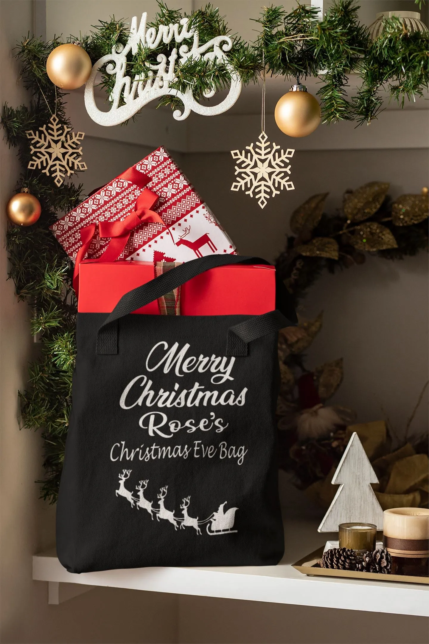 Personalised Christmas Eve Bag
