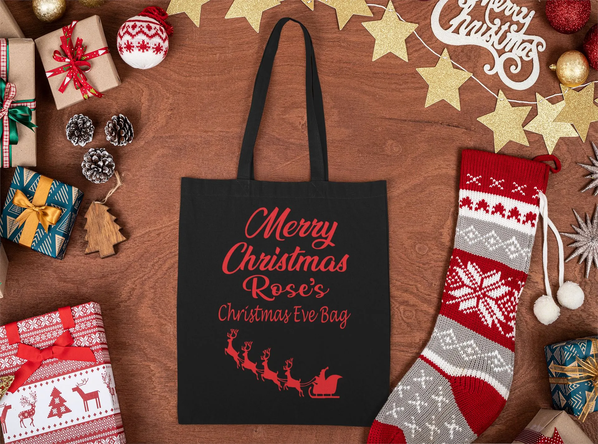 Personalised Christmas Eve Bag