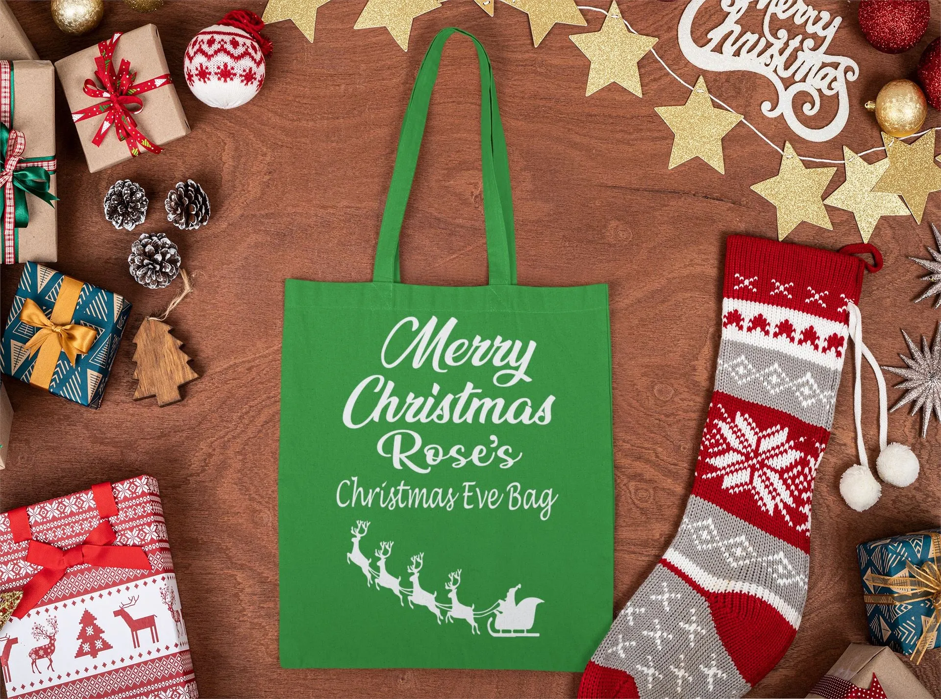Personalised Christmas Eve Bag