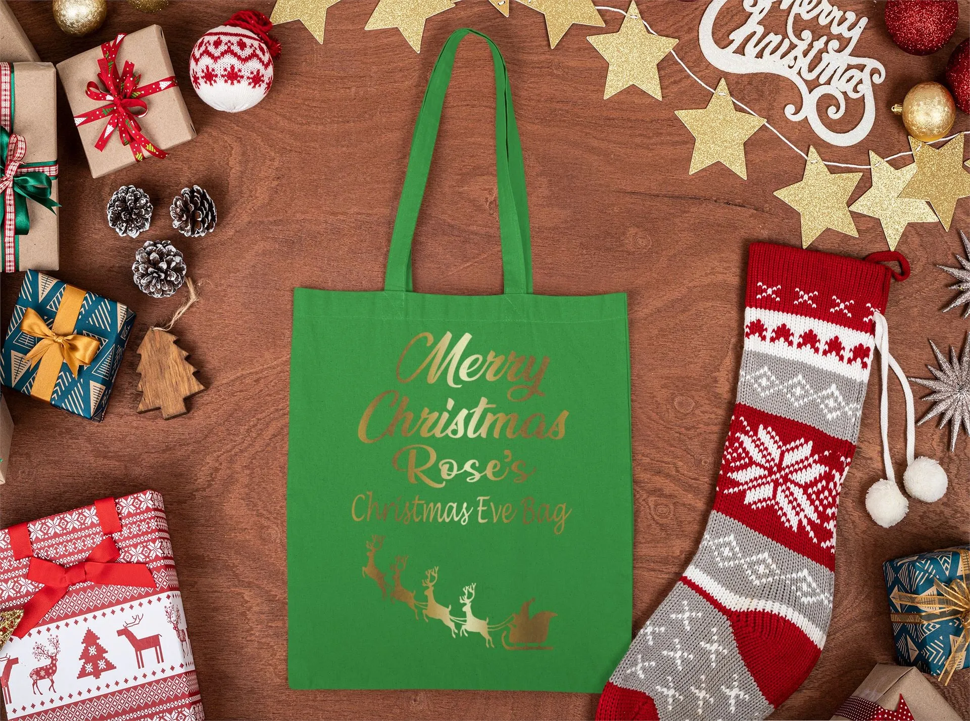 Personalised Christmas Eve Bag