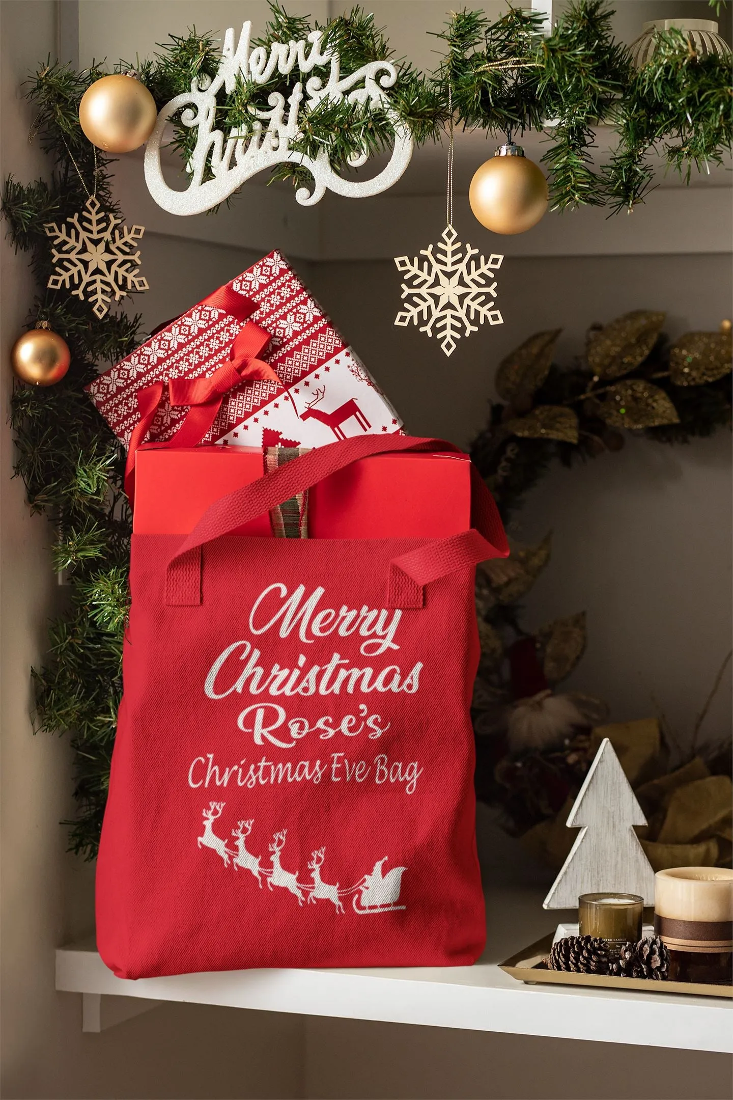 Personalised Christmas Eve Bag