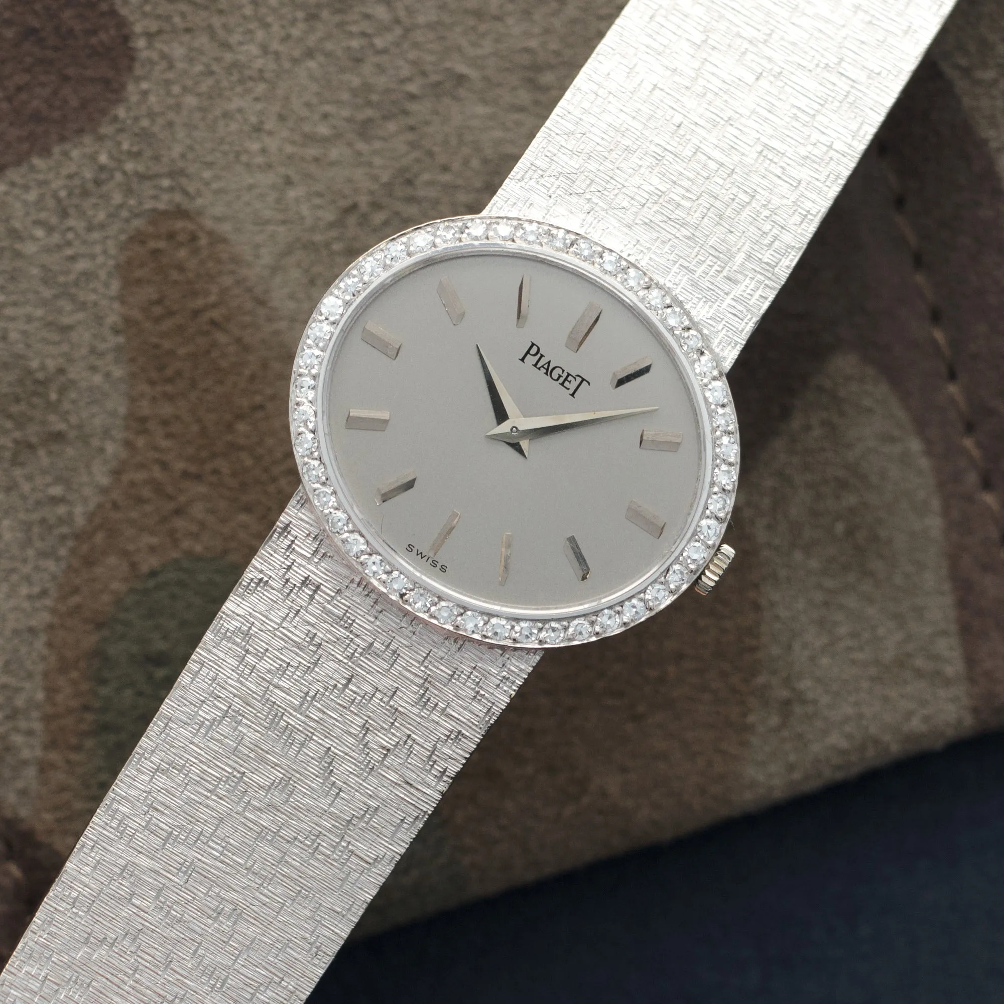 Piaget White Gold Diamond Watch, 1970s