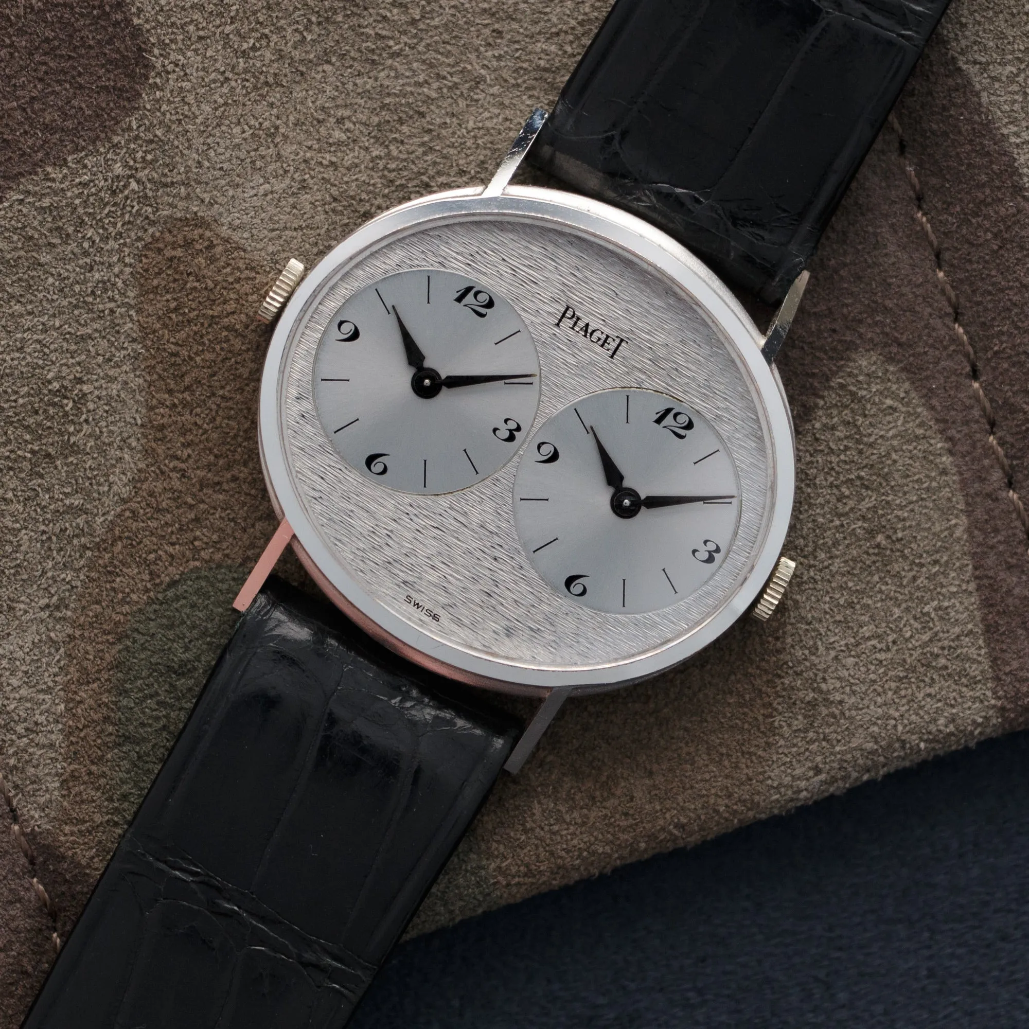 Piaget White Gold Dual Time Watch