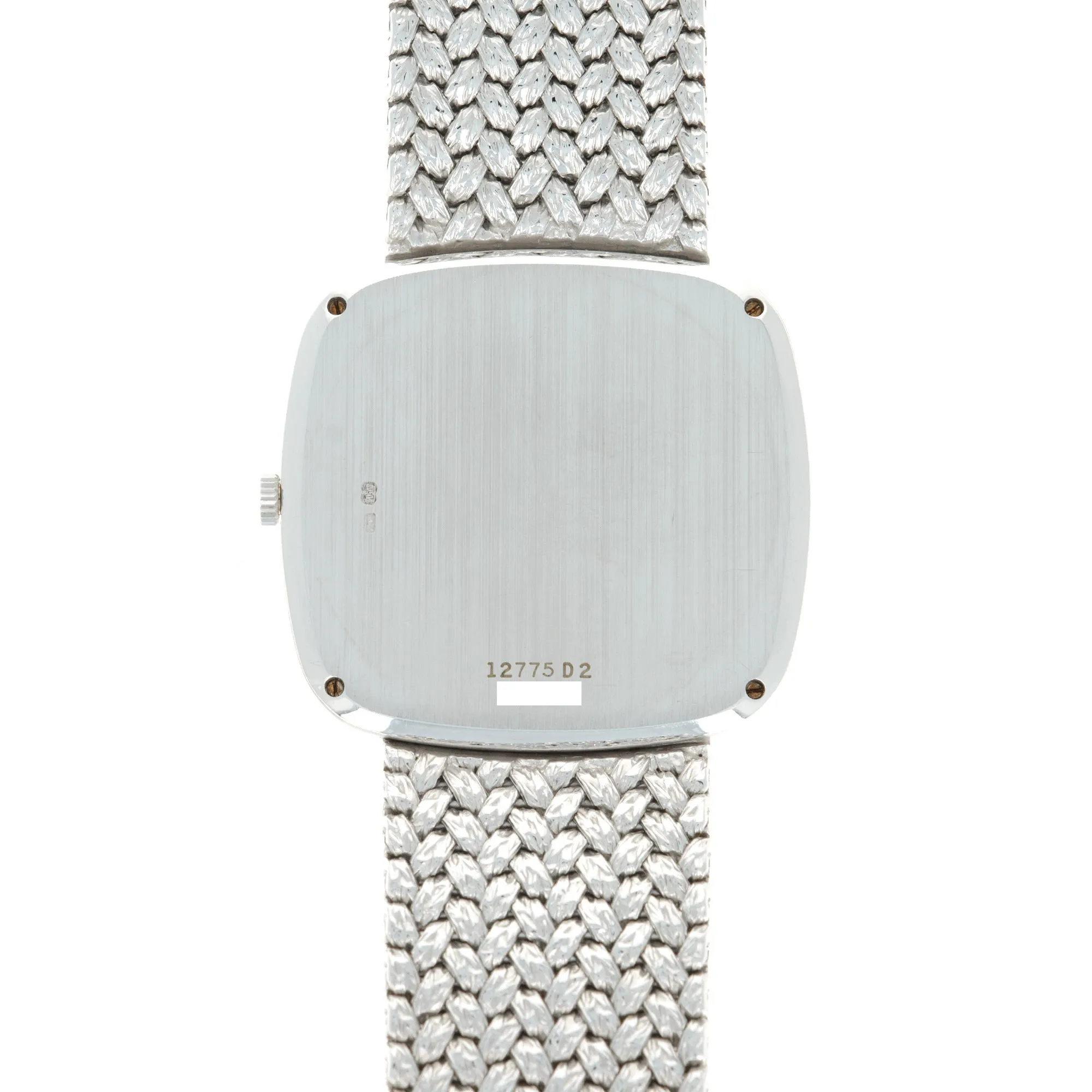 Piaget White Gold Onyx Diamond Watch, 1970s