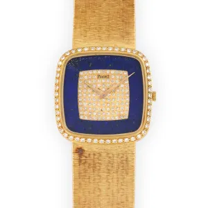 Piaget Yellow Gold Diamond & Lapis Watch
