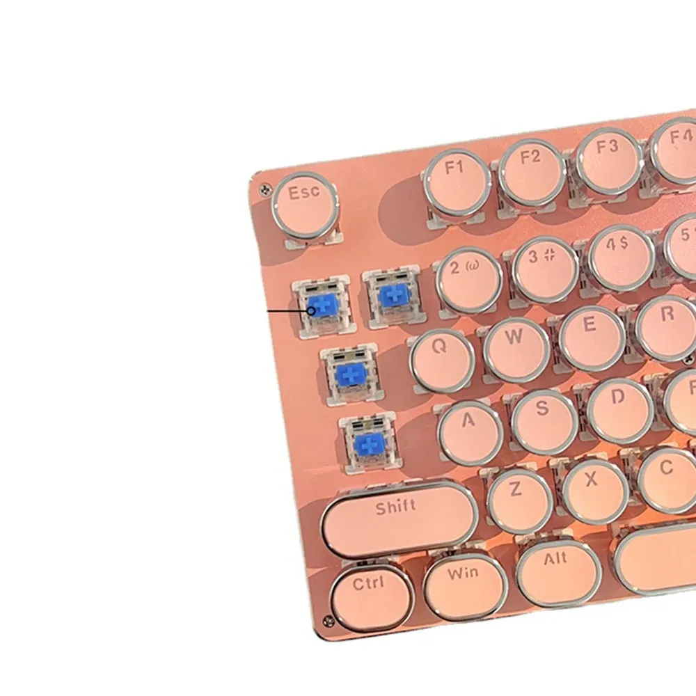 Pink Mechanical Keyboard & Mouse Set