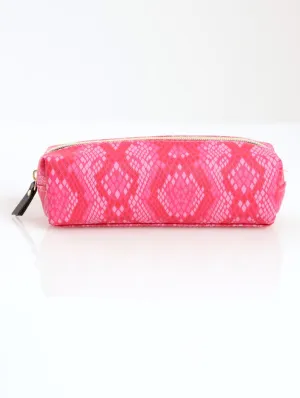 Pink Python Cosmetic Bag