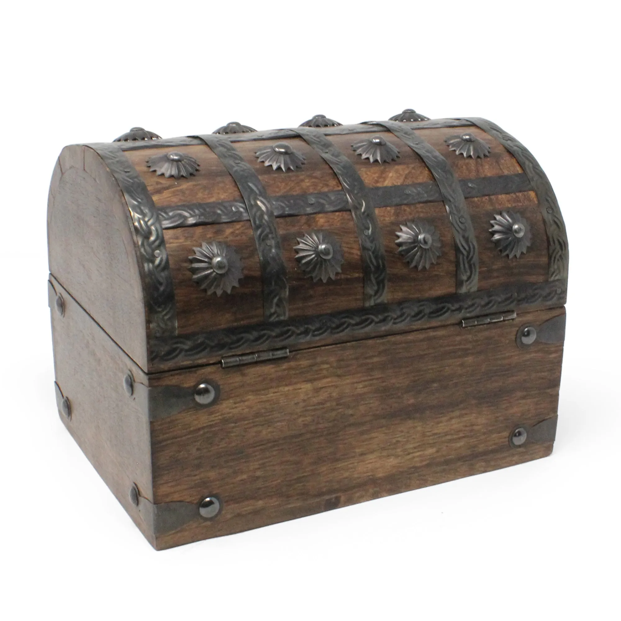 Pirate Treasure Chest with Lock and Skeleton Key - Small