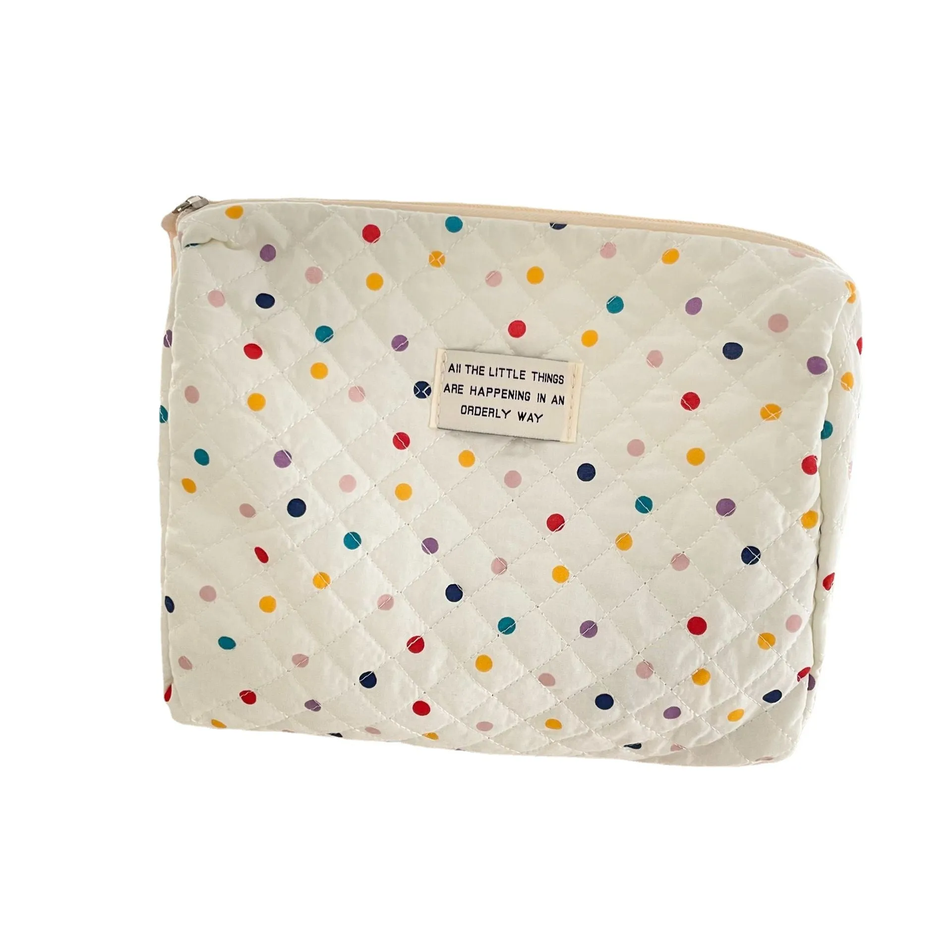 Polka Dot Storage Cotton Female Portable Cosmetic Bags
