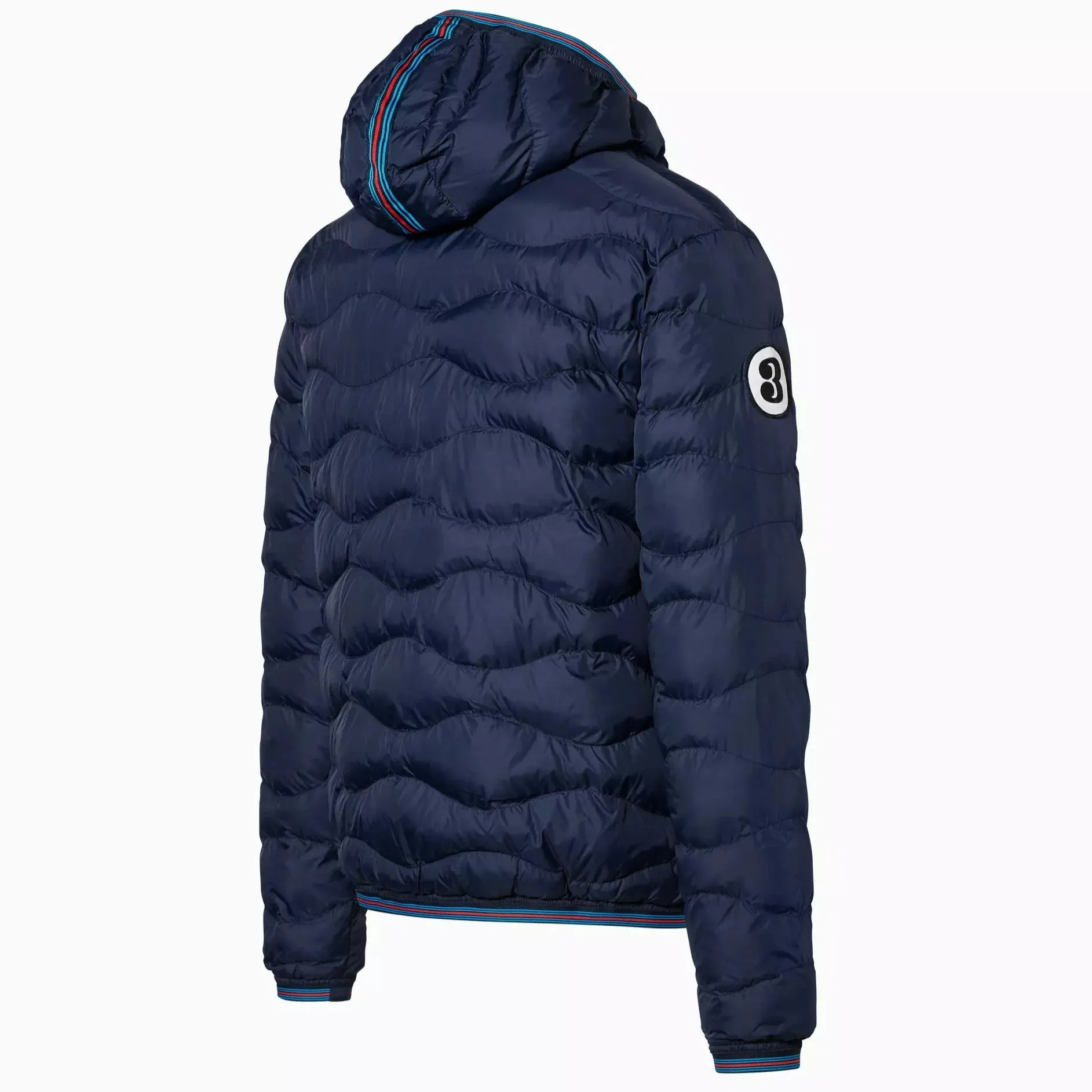 Porsche  Men's Reversible Quilted Jacket - Martini Racing (Hippie)