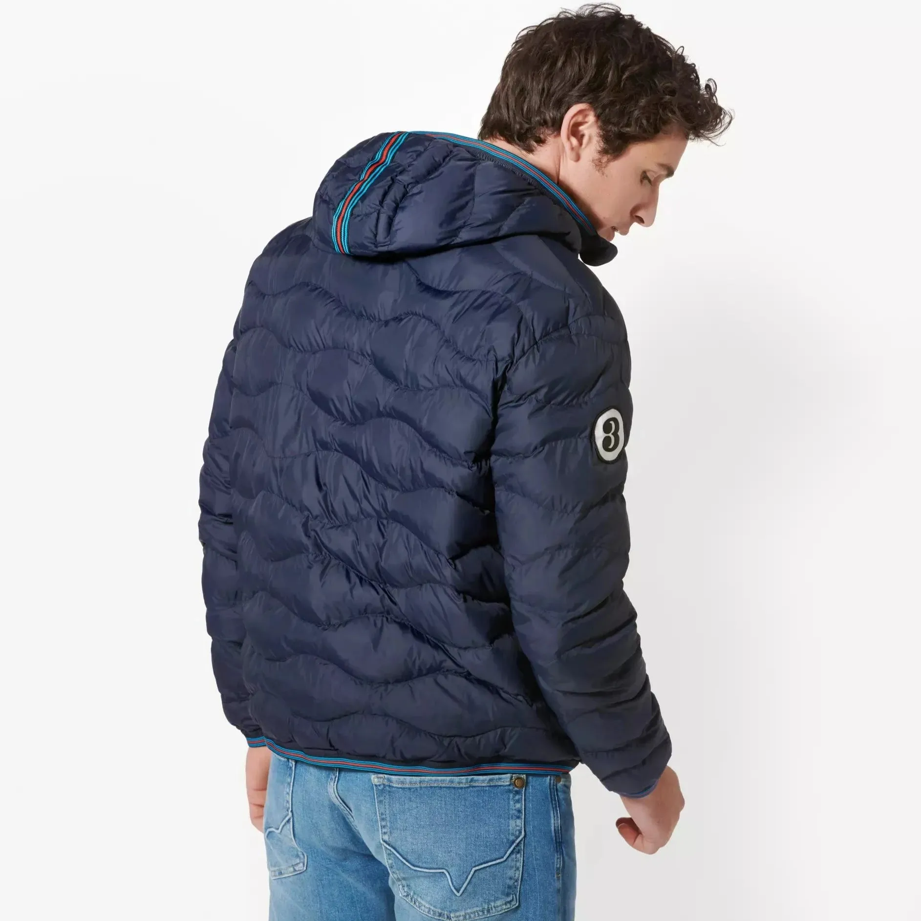 Porsche  Men's Reversible Quilted Jacket - Martini Racing (Hippie)