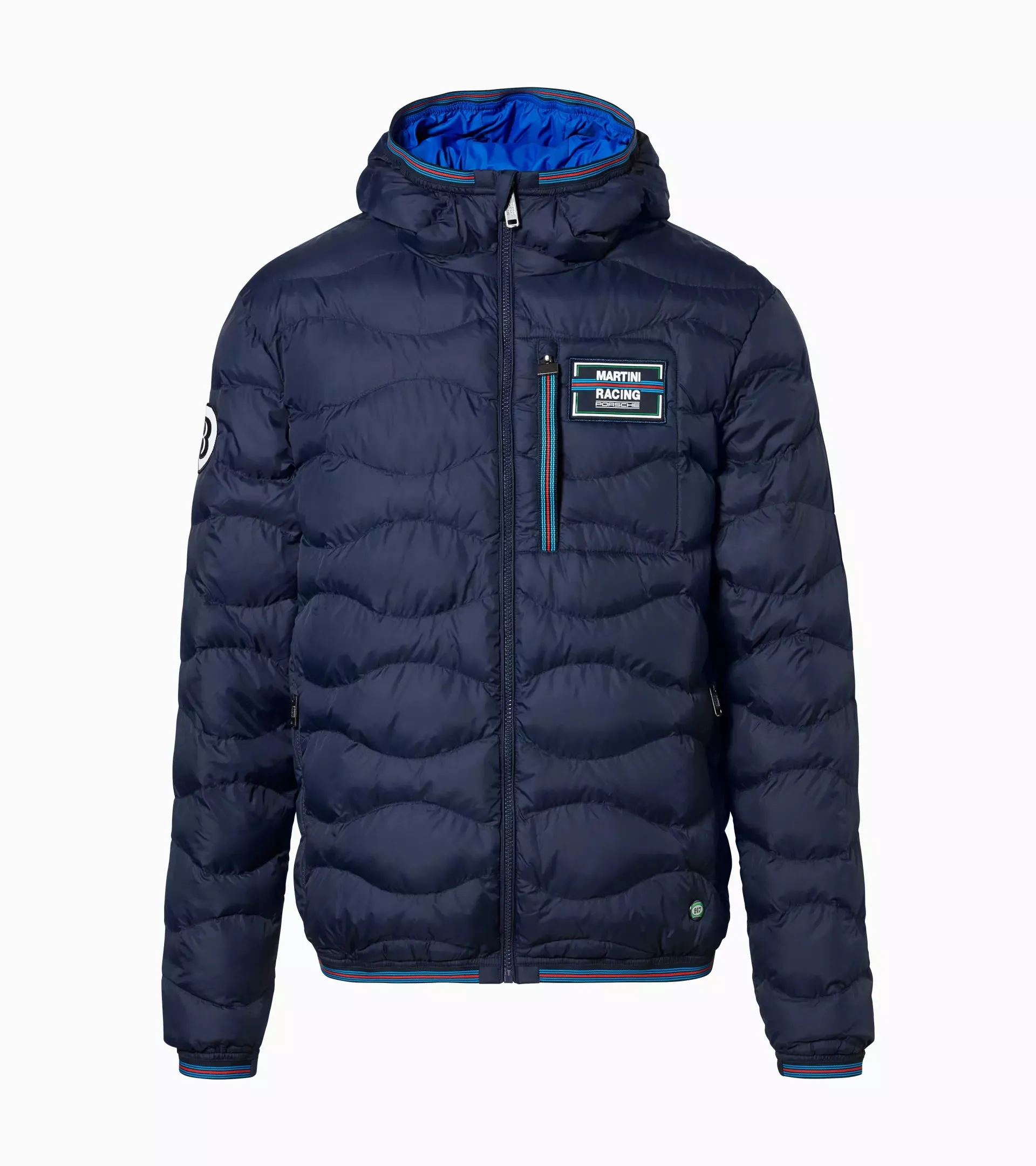 Porsche  Men's Reversible Quilted Jacket - Martini Racing (Hippie)